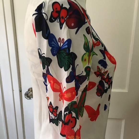 White Blouse with Butterflies - Picture 4 of 4